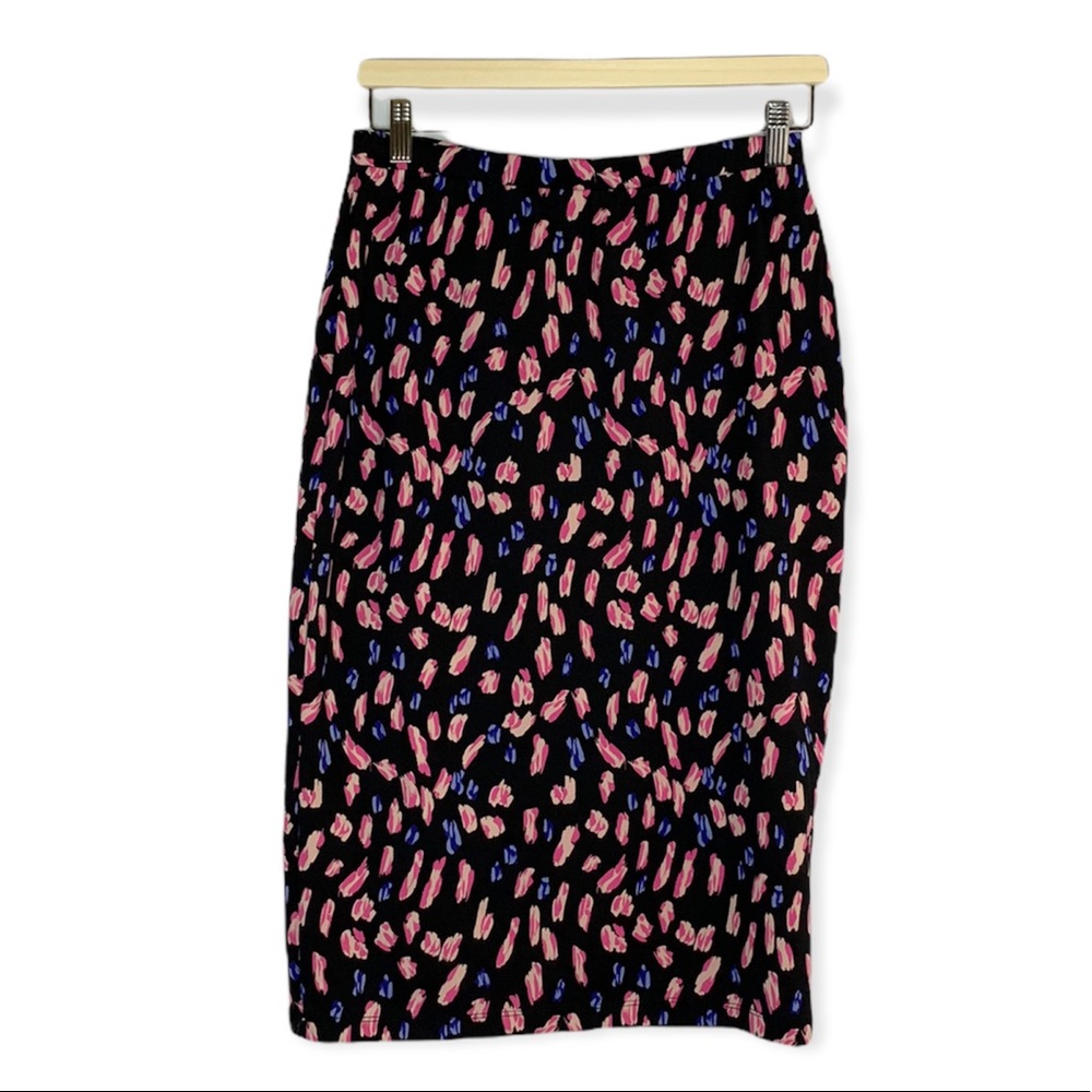I Heart Ronson Black Patterned Pencil Skirt Size M